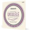 D'Addario Corde per Ukulele Clear Nylon Concert EJ65C, Set 4 Corde