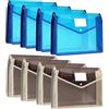 AMZMUKAUP Cartelle Portadocumenti, 8 Pezzi Cartella portadocumenti formato A4 Cartella Organizer Portatile Porta Documenti A4 con Bottone a Pressione per Documenti, Bollette, Scuola, Ufficio, Viaggio