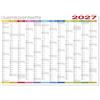 Agendepoint.it Calendario da muro annuale 365 giorni Multicolor 87x62cm unico foglio (Arrotolato 2027)