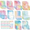 ROEOWENE 160pcs Set di Carta da Lettere e Buste Colorate 50 Fogli A5