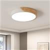 Comely Plafoniera LED in Legno 30W 3300LM Plafoniera da Soffitto 4500K | Ultra Magro Rotonda, Lampada da Soffitto Moderna per Interni Soggiorno Camera Cucina Corridoio Ufficio