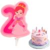 dekora - Candelina Compleanno Principessa Nº2, 7 cm per Torte