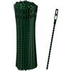 Relaxdays Set 200 Fascette da Giardinaggio, Lunghe 17 cm, in Plastica, per Pomodori e Piante Rampicanti, Multiuso, Verde