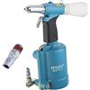 Hazet Pistola per rivetti ciechi HAZET 9037N-2, pneumatica e idraulica con 5 ogive, forza di trazione: 14700 N, dimensioni dei rivetti da: 3,0 a 6,4 mm, lunghezza della corsa 18,8 mm