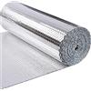 VOUNOT® Isolante Termico 60cm x 10m, Foglio Isolante Doppio Strato Alluminio Bolle, Pellicola Riflettente Rotolo Pannello Termoriflettente per Pareti dei Termosifoni, Porte, Finestre, Pavimenti, Tetti