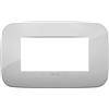 Vimar 19684.89 Arké placca Round 4 moduli, 14.45x9x0,85cm, silver
