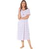 Suzy & Me Camicia da notte da donna a maniche corte in jersey di cotone 100% stampa farfalla, Rubino, 24-26