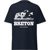 SISIDSI DSGN Maglietta Spaniel Breton - per appassionati di caccia e cani di razza, stile autentico ed elegante, ideale per cinofili, Marina, L