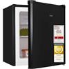 Exquisit GB05-040E - Mini congelatore da 33 l, 4 congelatori, compatto largo 44 cm, 40 dB, cerniera della porta intercambiabile, colore nero