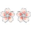 ShiYu Orecchini da donna in argento sterling con piccoli fiori di ciliegio, ipoallergenici, idea regalo per ragazze e sorelle