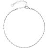 day berlin day.berlin cavigliera Twist da donna placcata oro 18k, cordoncino ritorto di base, 22+5cm regolabile, acciaio inox 316L, senza nichel e resistente all'acqua