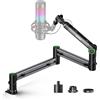 Aokeo AK-58i - Braccio per microfono da scrivania, a basso profilo, adatto per Blue Yeti, Snowball iCE, HyperX QuadCast, SoloCast, Elgato Wave, ecc. (grigio canna di fucile)