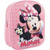 CERDÁ LIFE'S LITTLE MOMENTS Disney Minnie Mouse Zainetto 3D Bambina Asilo Scuola Materna | Borsa Sacca Merenda Orecchie Fiocco Rilievo Imbottito [Rosa]