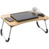 FORNOR Tavolino pieghevole per laptop color legno FORNOR con cassetto 60 x 40 x 26 cm