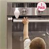 EUDEMON Serratura per forno di sicurezza per bambini, serratura per porta anteriore del forno, facile da installare, usa adesivo, non sono necessari strumenti o trapani (Bianco)