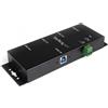 StarTech.com Hub USB 3.0 a 4 porte - 5Gbps - Hub USB-A industriale in metallo co