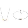 Fossil Collana Donna con Cinturino in Acciaio Inossidabile JF02856998 Bracciale Donna con Cinturino in Acciaio Inossidabile