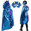 Sprinlot Mantello Dinosauro Bambino,Costumi Carnevale Drago,Mantello con Maschera Dinosauro,Costume Dinosauro Cosplay,Vestito da Dinosauro Ragazzi
