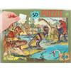 Depesche 13206 Dino World - Puzzle da 50 Pezzi, con Dettagliato Motivo di Dinosauri, Formato Circa 58 x 40 cm, in Valigetta di Cartone con Maniglia di Trasporto