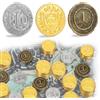 Byhoo 30PCS metallo DND monete, 1.2 oro argento rame gettoni con valore facciale per il gioco da tavolo e Tabletop RPG, fantasia metallo monete per pirata gioco partito cosplay