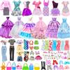 Alviller 56 Pezzi Vestiti e Accessori per Bambole Barbie - Abiti da Festa, Bikini, Top, Pantaloni, Borse, Scarpe, Gioielli - per Bambole da 29,2 cm