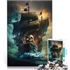 AITEXI Puzzle da 1000 pezzi per adulti Nave pirata Giocattoli che creano dipendenza e sfidano l'intelligenza del cervello Adatto alle coppie 75x50cm