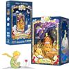 CUTEBEE The Little Prince Book Nook, kit fai da te in miniatura e puzzle 3D in legno, per adulti, fai da te, libreria, decorazione e regalo in miniatura (Il pianeta e la rosa)