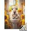 XRUGTKIHZTWF Dolce Alpaca Bagno Girasole Puzzle per Adulti Puzzle 1000 Pezzi Carta Relax Attenzione Famiglia Decorazione Regalo Festa 52x38cm/1000pcs