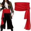 YUYWWAN Cintura da Pirata, Accessorio per Costume da Pirati Medievale, Pirata Accessori Belt, Cintura da Pirati per Donna Uomo, Accessori Costume da Piratas per Halloween Carnevale Cosplay Festa (Rosso)