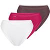 Sloggi Original Basic - Slip da Donna, Confezione da 3, Combinazione Rossa, 56