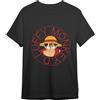 Comic Studio | One Piece Maglietta | Licenza Ufficiale | Monkey D. Ruffy Charakter | Nero | XL