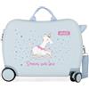 Enso I sogni diventano realtà Valigia per bambini blu 50x38x20 cm ABS rigido Chiusura a combinazione laterale 34L 1,8 kg 4 ruote Bagaglio a mano