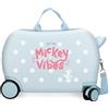Disney Topolino Vibes Valigia per bambini rigida Chiusura a combinazione Laterale 4 ruote Bagagli a Mano è realizzato in ABS, un materiale rigido e leggero., blu, Taglia unica, Valigia per bambini 45