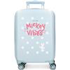 Disney Topolino Vibes Valigia per bambini rigida Chiusura a combinazione Laterale 4 ruote Bagagli a Mano è realizzato in ABS, un materiale rigido e leggero., blu, Taglia unica, Valigia 50