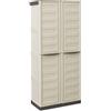 EffeDecor Armadio in Resina Basso Tuttopiani Portascope in Plastica Ante con Cerniere in Acciaio Fornito in Kit Ideale per Balcone,Garage,Interno o Esterno (Portascope)