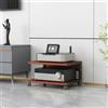 Nordivo Mobile Audio Hifi Supporto Mdf,2 Livelli Mobile Rack Hifi,Dispositivi Di Streaming,Mobile Audio Hi-Fi Per Altoparlanti Rack Con Ruote Universali,Audio Av Tower,Ripiano Av Componenti Audio Video(Reddis