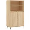 vidaXL Credenza Rovere Sonoma 60x36x110 cm in Legno Multistrato