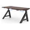 FLEXISPOT Scrivania Regolabile in Altezza WoodiX E3, Scrivania Elettrica con Piano in Legno Massello di Hevea da 25 mm, Doppio Motore, Sistema di Gestione dei Cavi, Design Premium, Nero