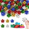 pangdapengpeng 100 Pezzi Mini Fiocchi Regalo Autoadesivi, 5mm | Fiocchetti Decorativi Metallizzati, Coccarde da Regalo Adesive Multicolore per Pacchi Regalo Natale, Compleanno, Matrimoni