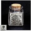 DLM_Bomboniere DLM-31119 (Kit 12 Pezzi) Barattolo in Vetro Quadrato Coppia FEDI 25 Anniversario Nozze d'Argento Venticinquesimo Matrimonio Portaconfetti Segnaposto bomboniera