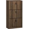 HOMCOM Mobile Scarpiera 3 Livelli 18 Paia Max 63x24x117 cm Color Noce