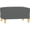 vidaXL Poggiapiedi Grigio Scuro 70x55x41 cm in Tessuto