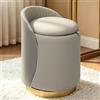 TerraVibe Sgabello con schienale, girevole a 360°, sgabello da divano, piccolo sedile da bagno, sedia da trucco, sgabello da scrivania e ufficio, ideale come sedia cosmetica (sgabello portaoggetti