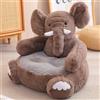 LLELEMAMO Poltroncina per Bambini in Peluche con Design Cartoon Animale, Sedia Teddy Bear Morbida per Bambini, Sedia Comoda per Cameretta, Regalo per Bambine e Bambini (C)