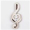 DLM Bomboniere DLM-29108 (Kit 12 Pezzi) Calamita Magnete Cuore Chiave di sol Violino Bianco Angelo Angioletto in Legno Musica Segnaposto bomboniera