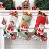 FainFun Calze di Natale Piccole da Appendere, 3 Pezzi 32 * 19CM Calza di Natale da Riempire Regali, Calze Natalizie per Camino Albero di Natale, Calza Natalizia Decorazione per Caramelle Cioccolato