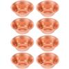 ORFOFE Set 8 Mini Ciotole Buddiste in Rame, Vaso Rituale per Altari | Viaggio e Casa, Resiste all'Ossidazione, Uso Versatile, Artigianato Intricato, Regalo per Buddisti