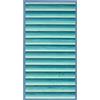 Pierre Tappeti Passatoia stuoia cucina bagno in BAMBOO 100% naturale e sostenibile AZZURRO effetto degradè. Tappeto Facile da pulire, antiscivolo e resistente cm.55x280