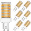 MAYCOLOR G9 LED Lampadine 10W Equivalenti 80W, 800 LM, Bianca Calda 3000K G9 Risparmio Energetico Lampadine per Plafoniera da Soffitto Lampadario Non Dimmerabile 6 Pezzi