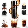 Senprity Macchina Caffè Portatile,20 Bar Macchina per Caffè Espresso Elettrica Portatile Compatibile con Capsule Piccole e Caffè Macinato Auto-Riscaldamento Caffettiera Portatile per Viaggi Auto